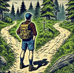 Un homme face à une intersection, symbolisant le choix entre différents investissements