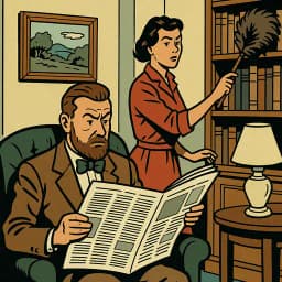 Comparaison entre investissement actif et passif symbolisée par un couple dans un salon.