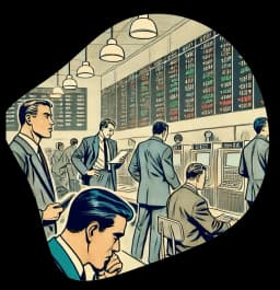 Salle de marché avec des traders en pleine activité