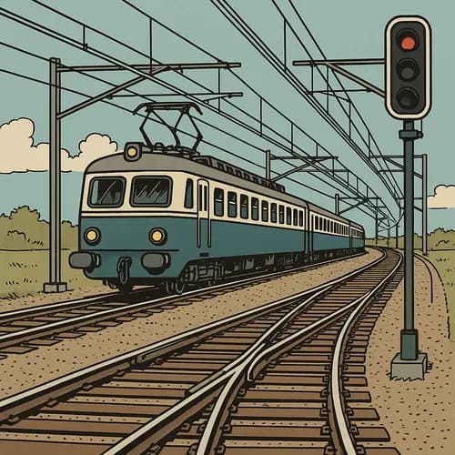 Une rotonde ferroviaire vue du ciel, symbolisant le pivot.