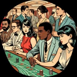 Des joueurs autour d'une table de jeu au casino