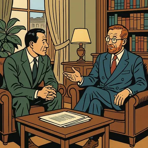 Deux hommes discutent d'une opportunité d'investissement