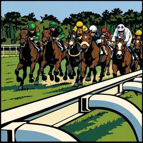 Course de chevaux illustrant la prise de risque et le pari hasardeux en investissement
