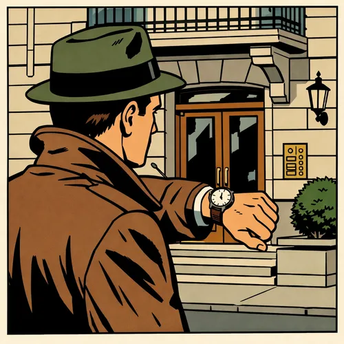 Un homme regardant sa montre, symbolisant le timing en bourse